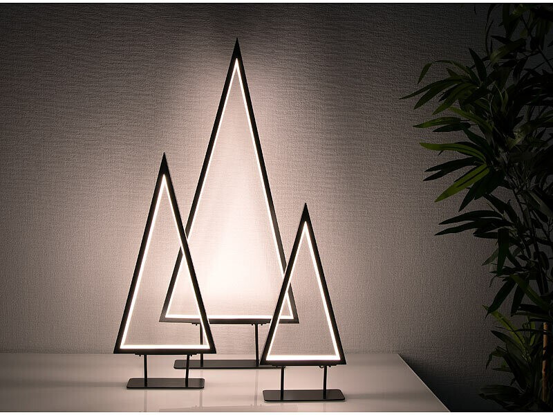 Sapins de Noël lumineux en acrylique Carlo Milano statuettes épurées