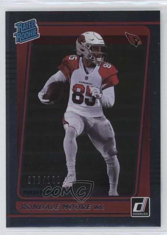 2021 Panini Donruss Rated Press Proof Silver 78/100 Rondale Moore Rookie RC 0yi8