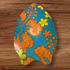 Skim Lizard Skimboard Blue Orange Floral Beach Fun
