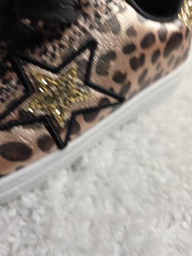 Girls Skechers Street Los Angeles Leopard Remix, Air Cooled Memory Foam Size 3Y - Picture 4 of 7