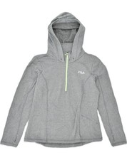 FILA Womens Hoodie Jumper UK 18 XL Grey Polyester IF20