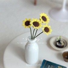 10PC Sunflower 1:12 Scale Dollhouse Miniatures Garden Living Room Decor