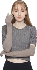 Long Knit Gloves Women Touchscreen Wool Arm Warmers Winter Warm Fingers