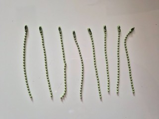 8 Schlüsselringe/Ketten 10cm grün
