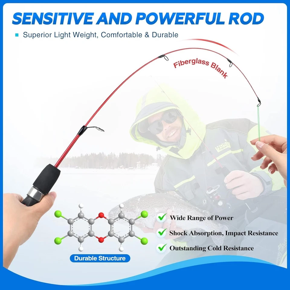 Durable Ultralight Ice Fishing Combo 25/26/27/28” - Ideal for Perch & Walleye - Image 4 of 4