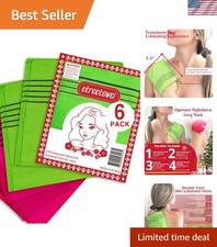 6-Pack Korean Anti-Shrink Exfoliating Bath Washcloths - Viscose Rayon