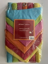 NWT Home Studio Placemat (6) with fringes & Napkin (6) Set