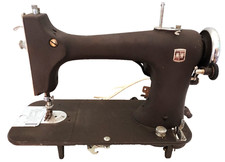 Máquina de coser industrial vintage Montgomery Ward hierro fundido pesado decoración como está
