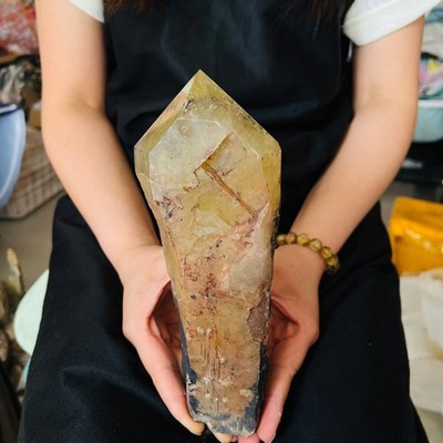 3.41LB Natural Citrine backbone cluster mineral specimen quartz crystal healing