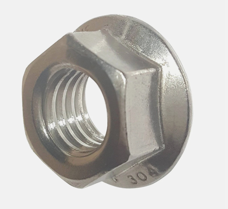 Stainless Steel Hex Flange Nut Locknuts Serrated Grade 304 (Choose Size & Qty)