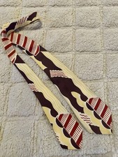 Vintage 40s Unsigned Wide Art Deco Neck Tie 4x48 Inches