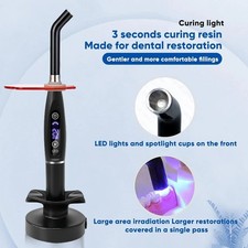 Dental Wireless Cordless LED Cure Curing Light Lamp 2000mw 5W Tool Resin Cure US