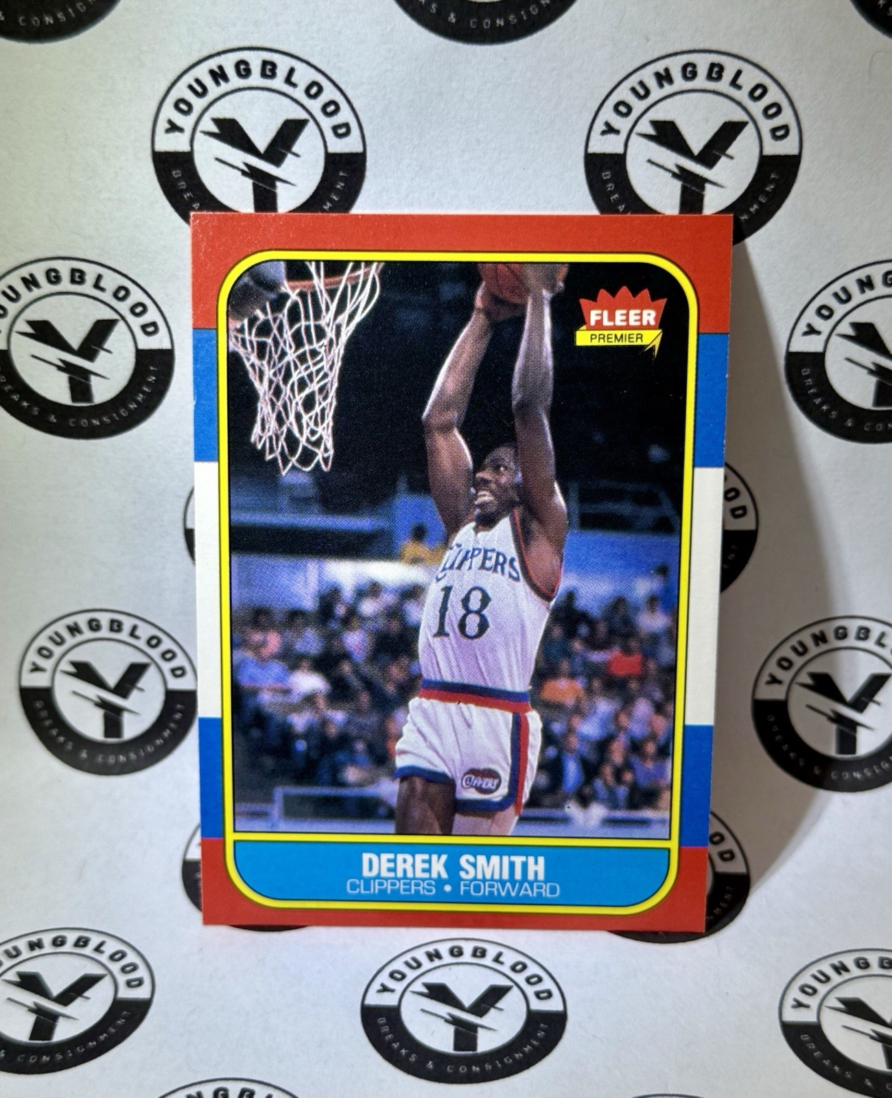 1986-87 Fleer #103 Derek Smith Los Angeles Clippers Set Break