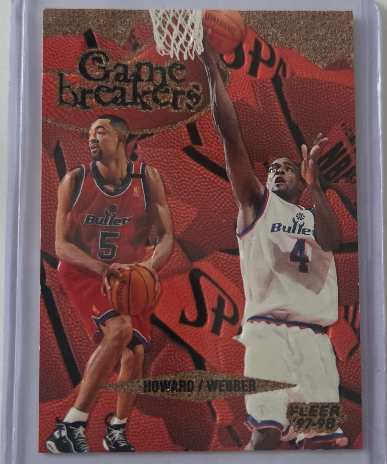 1997-98 Fleer Game Breakers Juwan Howard Chris Webber #12 Washington Bullets