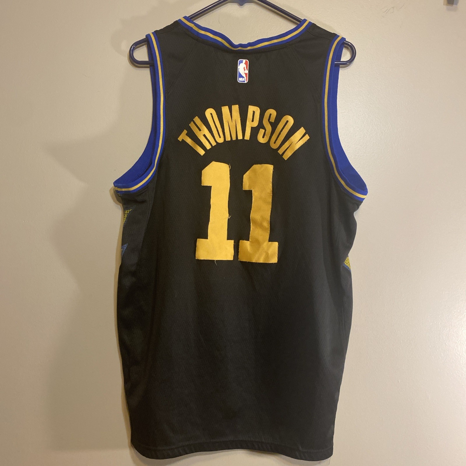 Klay Thompson Golden State Warriors Nike Engineered Jersey Sz 56 Black & Gold