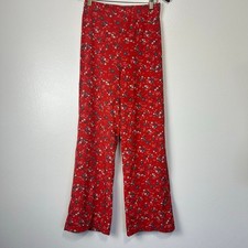 JAPNA Floral Wide Leg Pants Small Womens Flowy Boho Casual Flowers