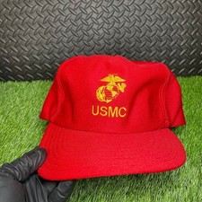 Vintage 90s USMC United States Marine Corps Mini Logo Snap Back Hat Fits All