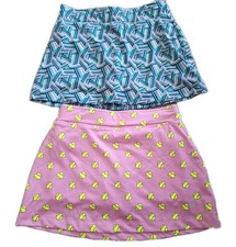 2 Girls Prince Tennis Skorts Size M MEDIUM Blue Pink Skirt Athletic Pickleball
