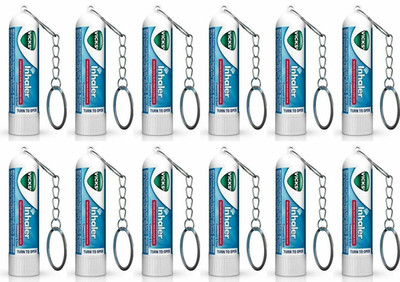 Vicks Keychain Inhaler | Cold Sinus Nasal Congestion Relief Pocket Use 12 Pcs