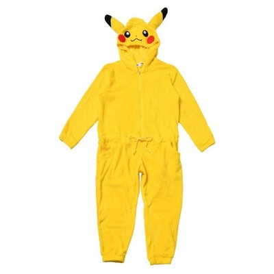 Pokemon Pikachu Costume  Cosplay Jumpsuit Kigurumi Fleece Adult Japan  Size M