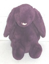Jellycat London Bashful Plum Bunny Deep Purple Color 11" Plush Stuffed Animal