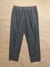 Eileen Fisher Organic Cotton Pull-On Gray Pants Sz M Capsule Minimalist