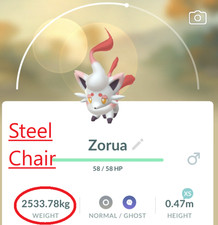 Steel Chair Zorua (2200-10000 points) to win ...