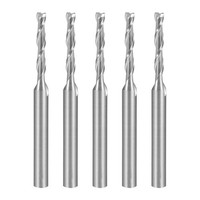 "5 StÜCke 1/8 \"Schaft 2,0Mmx12Mm Hartmetall Flachem Nasen SchaftfräSer Cnc FräSer"