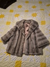 VINTAGE 60s Regina Glenara by Glenoit Faux Mink Coat MADE IN USA Perfect Cond.