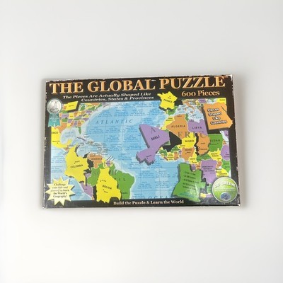 The Global Puzzle 600 Pieces Shaped Like Countries World Map Educational