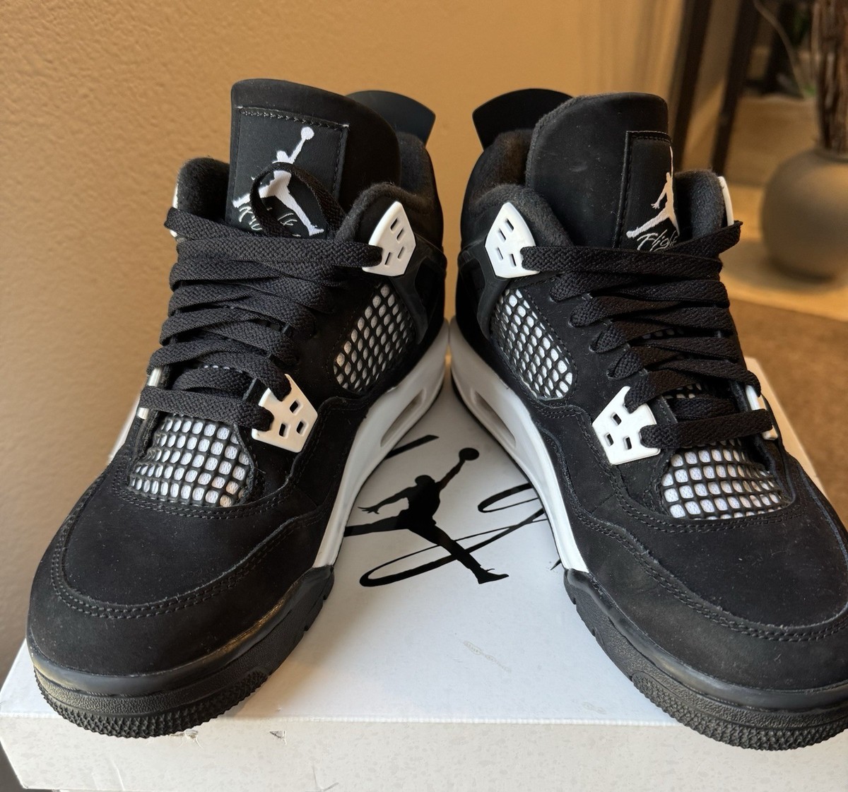 Jordan Air Jordan 4 Retro GS Black White Unisex Kids Athletic