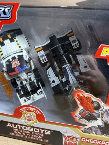 Transformers Energon S.W.A.T. Team Powerlinx Prowl & Checkpoint Factory Sealed - Picture 3 of 6