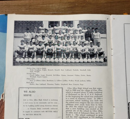 1948 VARINA High School Football Programs Henrico Virginia - Picture 10 of 11