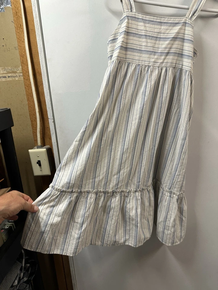 Vestido Uniqlo Niñas 150 Talla 12 Niños Azul Blanco Rayas Foto 4 de 4