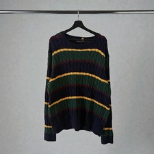 Polo Ralph Lauren Cable Knit Sweater Men  s Size: XXL Color Block Preppy