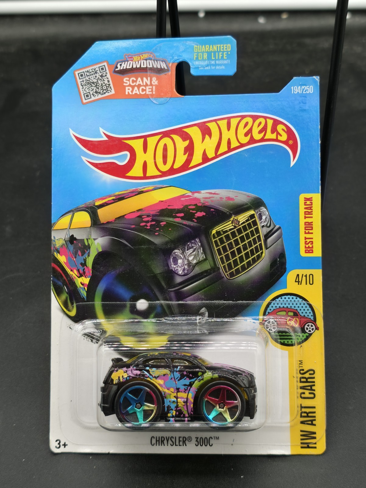2016 i Hot Wheels CHRYSLER 300C #194✰black;R;multicolor 5sp✰HW Art Cars✰Case L/M