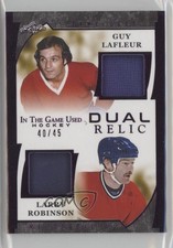 2022 Leaf ITG Used Game Dual Relics Purple 40/45 Guy Lafleur Larry Robinson 05pr