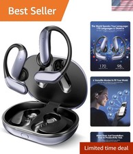 AI Translation Earbuds: 170 Languages 0.45s Instant Real-Time Translator, S...