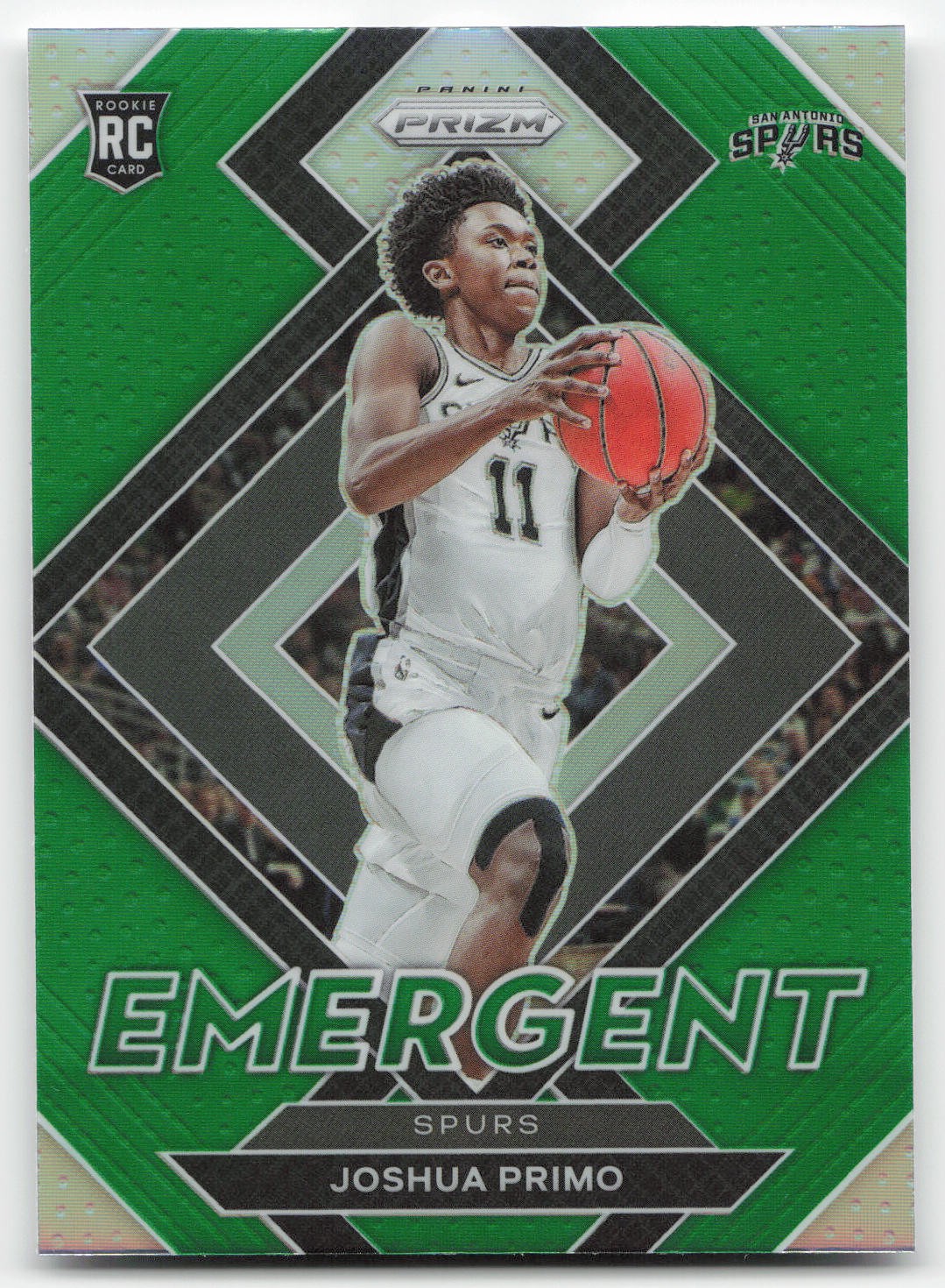 2021-22 Panini Prizm #17 Joshua Primo Emergent Prizms Green