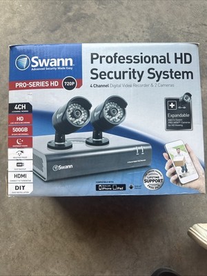 Swann Pro-Series HD 720P 2-Camera DVR Security System SWDVK-443502 New open box