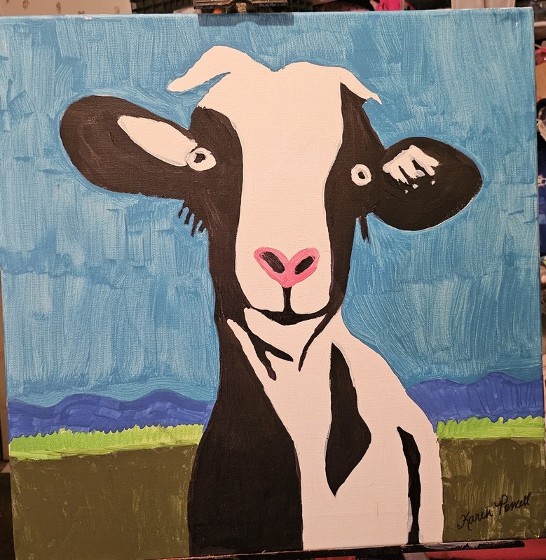 Acrylic Painting On Canvas 20 X 20 GOAT