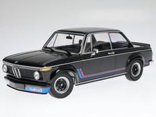 BMW e10 2002 Turbo 1973 black diecast model car 155026204 Minichamps 1:18
