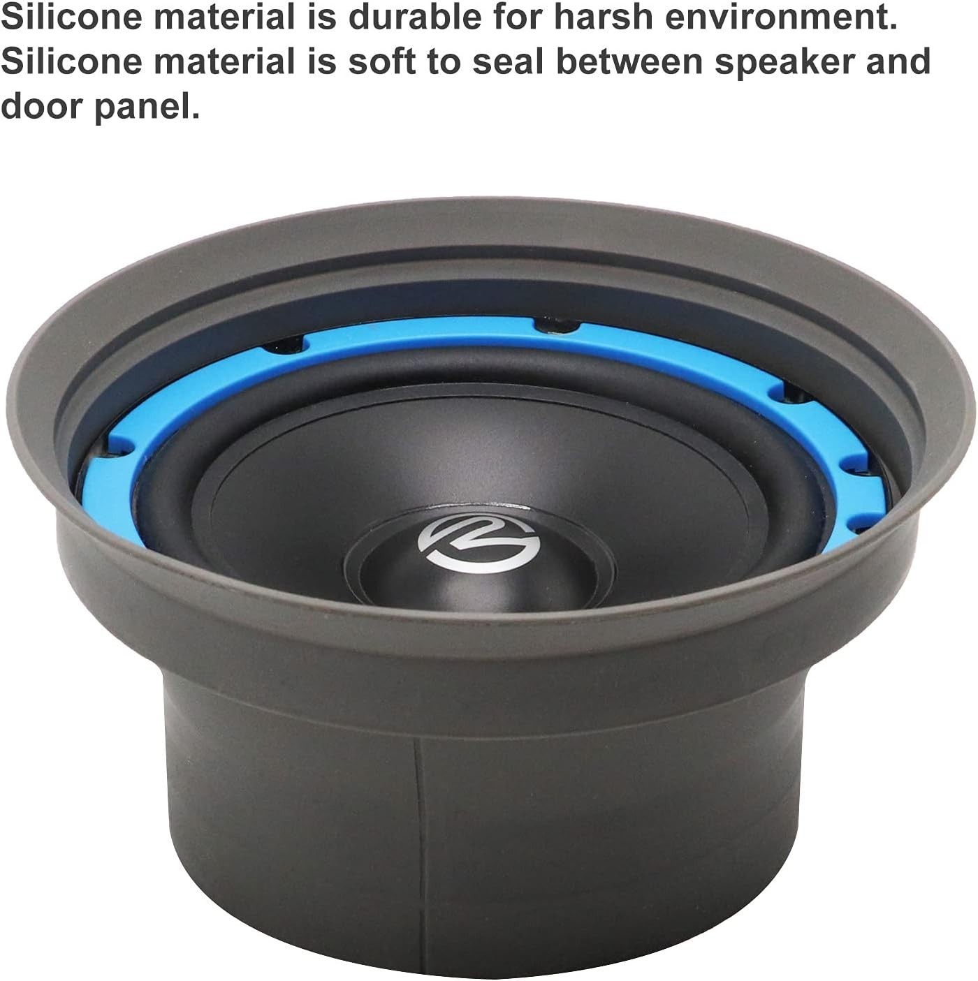 Foldable Silicone Car Speaker Baffle Kit 6.5 Inch Waterproof Sound Protection