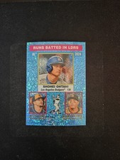 2025 Topps Heritage Baseball Light Blue Sparkle Chrome #195 NL RBI Leaders