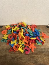 Magnetic Refrigerator Multicolored Letters  Numbers Assorted Lot Of 123 Pieces