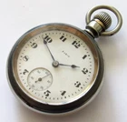 Antique Elgin Pocket Watch 18 size 7 jewels Nickel case RUNS