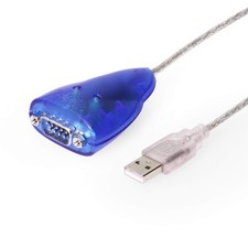   USB to RS232 Serial Adapter - 6ft USB to DB9 Cable with Status LEDs, FTDI C...