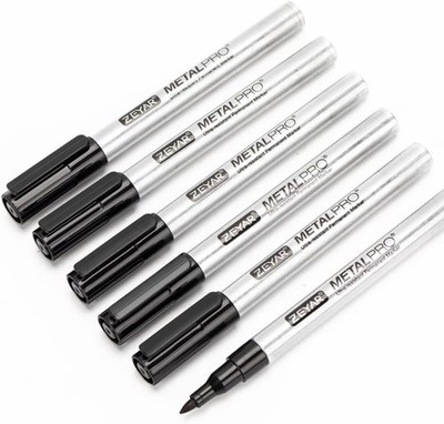 ZEYAR Permanent Marker Pens, Extra Fine Tip(1mm), Waterproof & Smear Proof ink