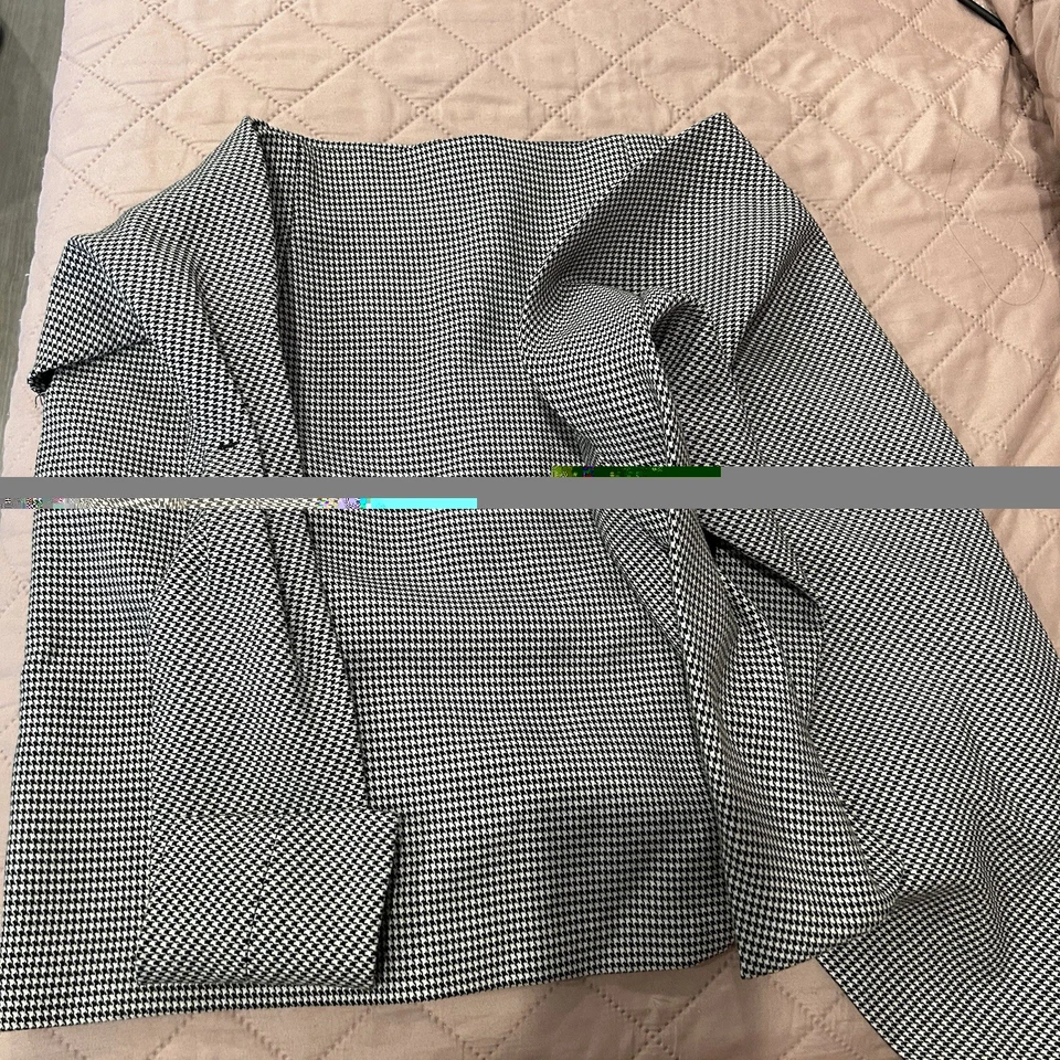 Falda de pata de gallo Zara para mujer talla XS blanca y negra Foto 3 de 4