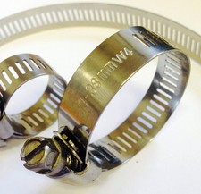 Marine Grade W4 Stainless Steel Slotted Perforated Band Pierced Hose Clamp Clip